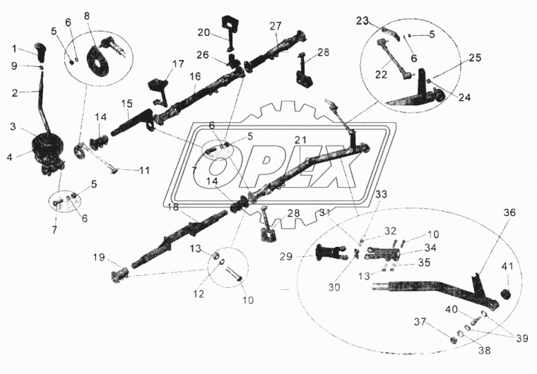 103-1703410-01 Рычаг переключения L=870 передач в сборе МАЗ МАЗ